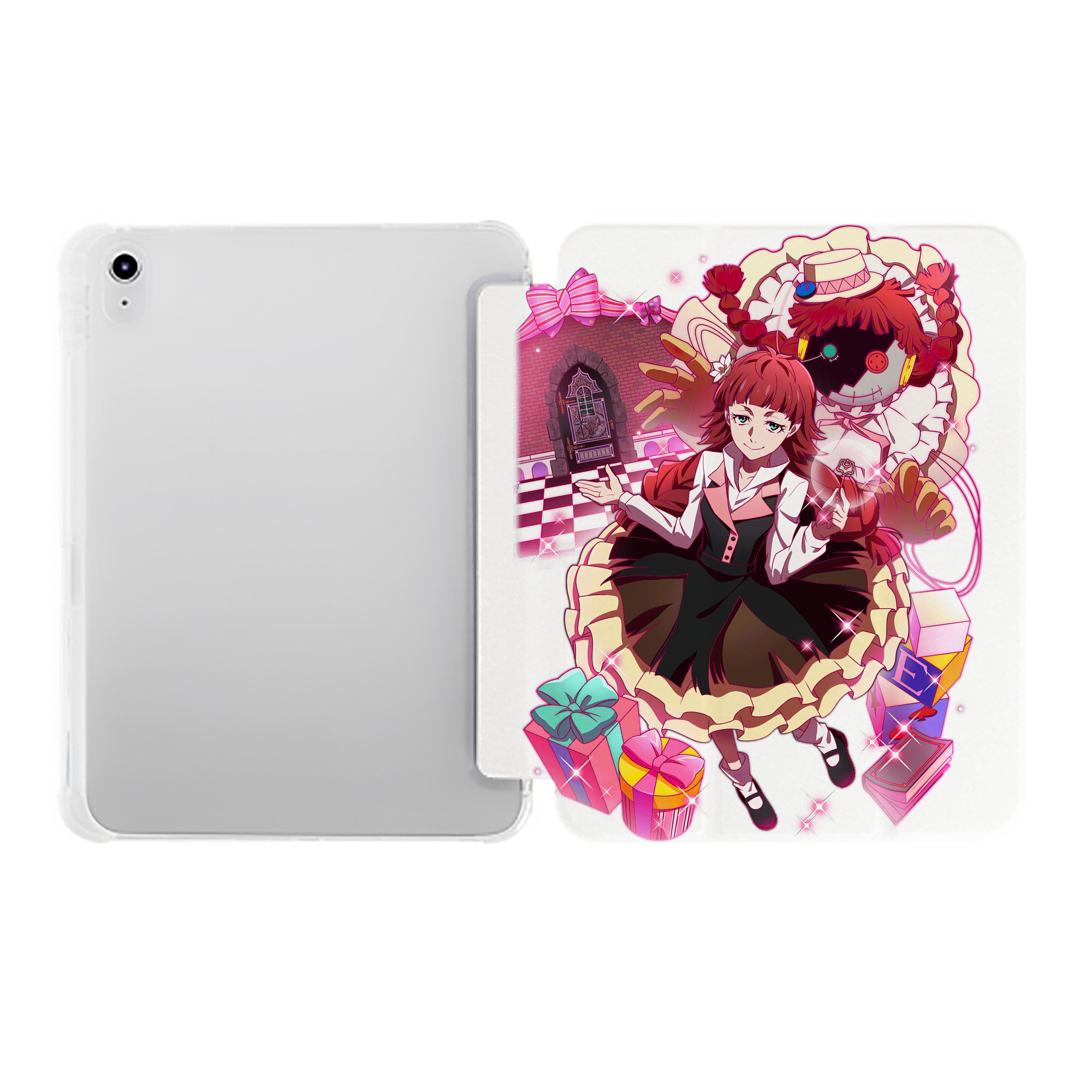 （画像用） 文豪ストレイドッグス Bungo Stray Dogs IPad ケース ペン収納付き 三つ折りスタンド PUレザー×シリコン 対応機種9.5/10.5/10.9インチ
